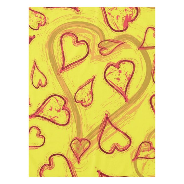Toalha De Mesa Padrão de coração (Frente)