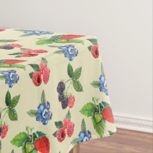 Toalha De Mesa Padrão de Corrente de Framboesa de Morango