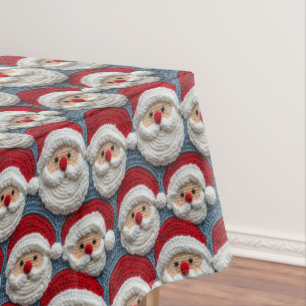 Toalha De Mesa Padrão de crochê do Papai Noel