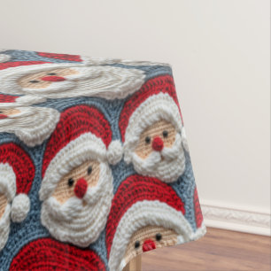 Toalha De Mesa Padrão de crochê do Papai Noel