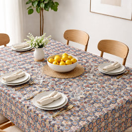 Toalha De Mesa Padrão de Crochê Falso do Quadrado da Vovó
