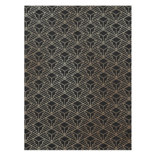 Toalha De Mesa Padrão de Deco de Arte Dourada e Abstrato moderna