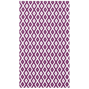Toalha De Mesa Padrão de diamante branco e roxo de ameixa