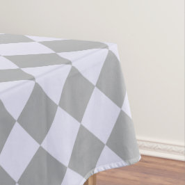 Toalha De Mesa Padrão de diamante em cinzas e lavandas