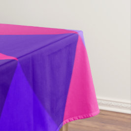 Toalha De Mesa Padrão de Diamante Mosaico Rosa e Roxo