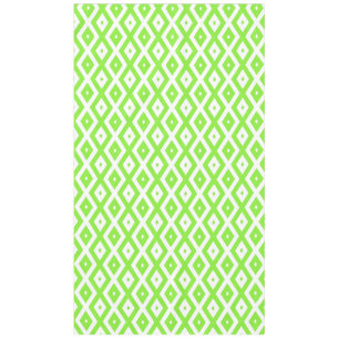 Toalha De Mesa Padrão de diamante verde lima e branco