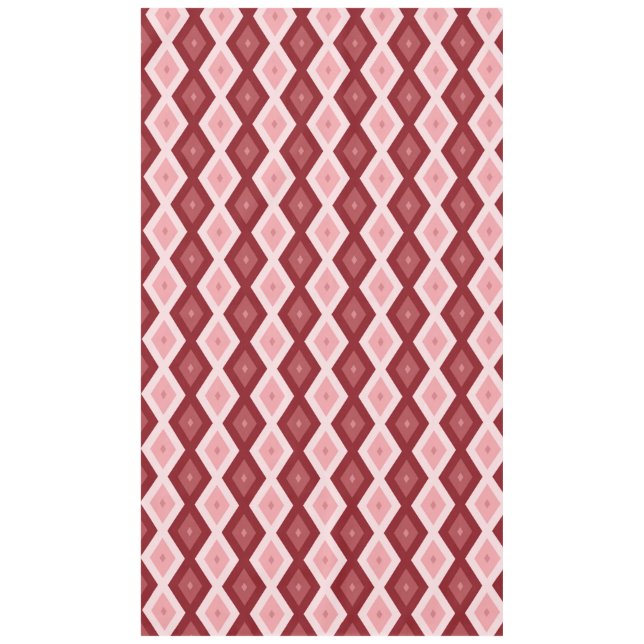 Toalha De Mesa Padrão de diamante vermelho (Frente)