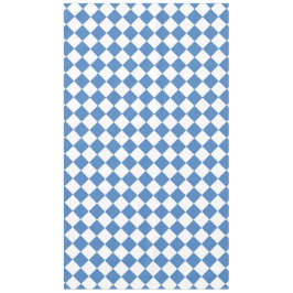 Toalha De Mesa Padrão de Diamante Xadrez Branco Azul