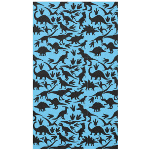 Toalha De Mesa Padrão de dinossauros 01 b. Lblue BG