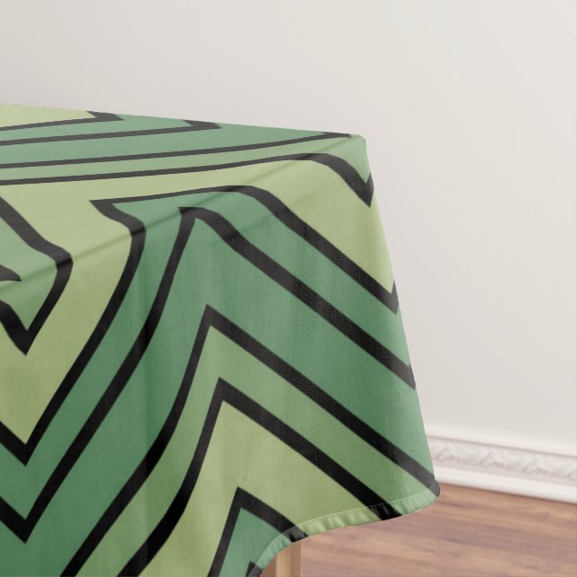 Toalha De Mesa Padrão de divisa verde e preto (Posição Original)
