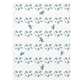 Toalha De Mesa Padrão de Dragonfly Azul Dançante
