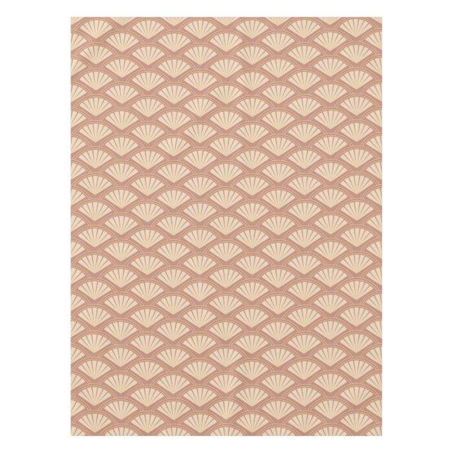 Toalha De Mesa Padrão de estilo Art Deco na cor rosa (Frente)