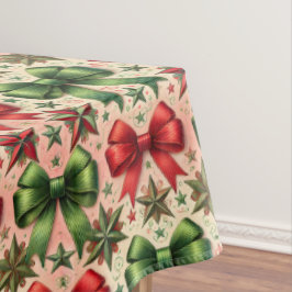 Toalha De Mesa Padrão de estrelas e Arcos de natais vintages