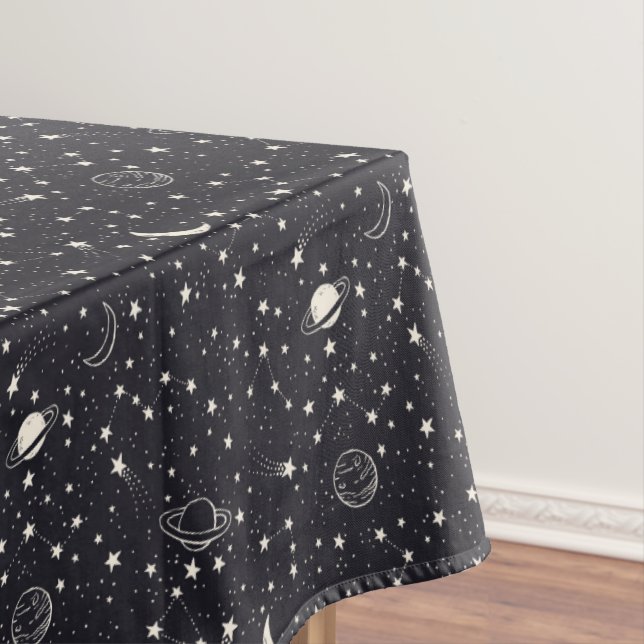 Toalha De Mesa Padrão de estrelas e planetas (Posição Original)
