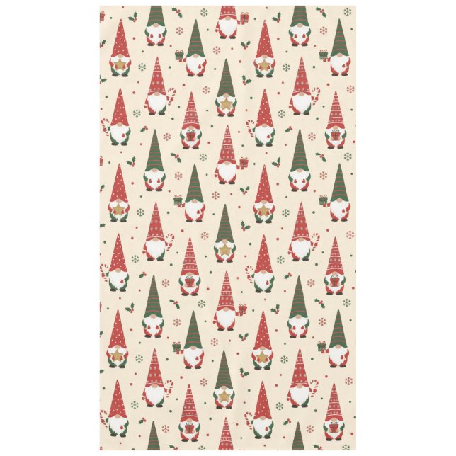 Toalha De Mesa Padrão de festa de Gnome de Natal (Frente)