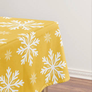Toalha De Mesa Padrão de Floco de Neve Simples de Cor Personaliza