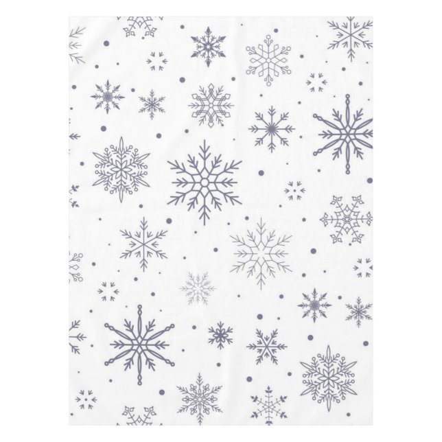 Toalha De Mesa Padrão de flocos de neve (Frente)
