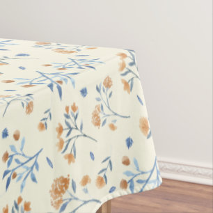 Toalha De Mesa Padrão de Flor Selvagem Amarelo Moderno