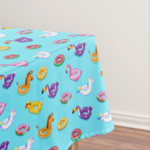 Toalha De Mesa Padrão de flutuação da Piscina de Verão