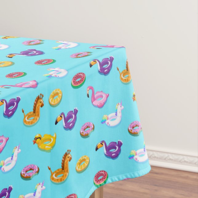 Toalha De Mesa Padrão de flutuação da Piscina de Verão (Posição Original)