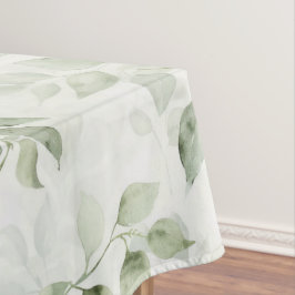 Toalha De Mesa Padrão de Folha Verde Botânica