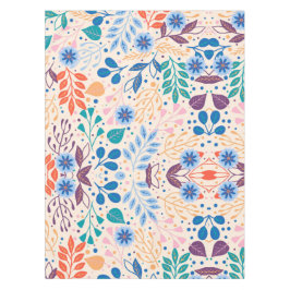 Toalha De Mesa Padrão de Folhagem Moderna de Folhagem Colorida