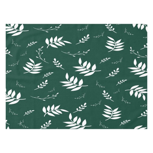 Toalha De Mesa padrão de folhas (Frente (Horizontal))