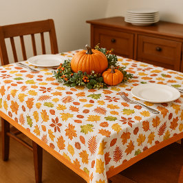 Toalha De Mesa Padrão de Folhas Coloridas / Decoração de Casa no