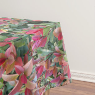 Toalha De Mesa Padrão de Folhas Colorido Elegante