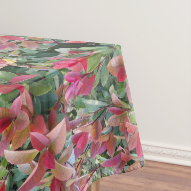 Toalha De Mesa Padrão de Folhas Colorido Elegante (Posição Original)
