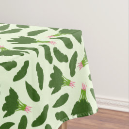 Toalha De Mesa Padrão de Folhas de Espinafre Verde