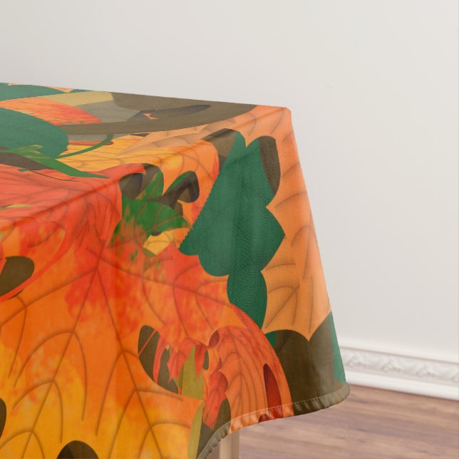 Toalha De Mesa Padrão de Folhas de Quebra para o outono (Posição Original)