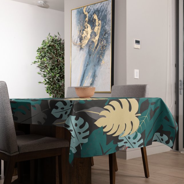 Toalha De Mesa Padrão de Folhas Tropicais (Table cloth)