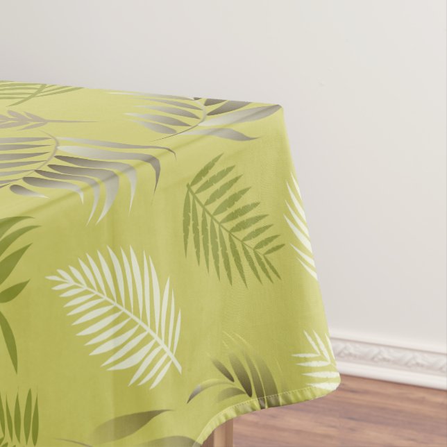 Toalha De Mesa Padrão de Folhas Tropicais 17 (Posição Original)