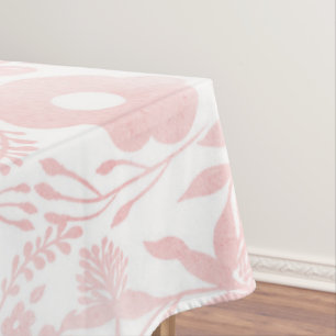 Toalha De Mesa Padrão de Formas Douradas de Flores Meninas Elega