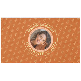 Toalha De Mesa Padrão de Foto de Graduação Moderno Laranja para T