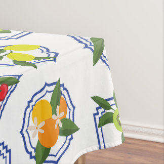 Toalha De Mesa Padrão de Fruta Cítrica Mediterrânea