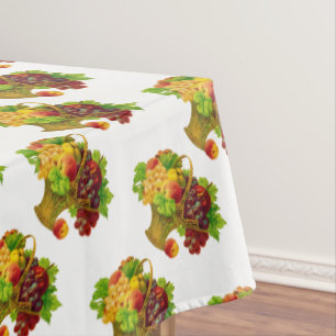 Toalha De Mesa Padrão de Fruta da Vintage