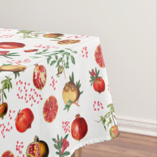 Toalha De Mesa Padrão de Fruta do Pomegranato do Mediterrâneo