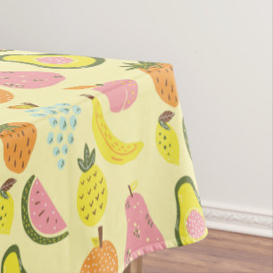 Toalha De Mesa Padrão de Fruta tropical moderno brilhante