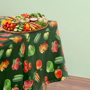 Toalha De Mesa Padrão de Frutas e Legumes
