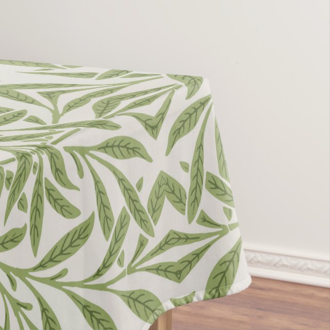Toalha De Mesa Padrão de galhos de folhas verdes  (Posição Original)