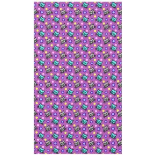 Toalha De Mesa Padrão de Gatos Bonitos em Tablecloth Violeta Gran