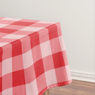 Toalha De Mesa Padrão de gingham do designer vermelho e branco