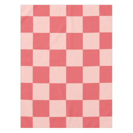 Toalha De Mesa Padrão de Gingham Vermelhos Rosa Verificado
