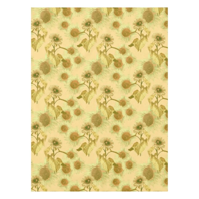 Toalha De Mesa Padrão de girassol grande (Frente)