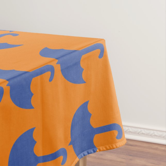 Toalha De Mesa Padrão de guarda-chuva Abstrato azul personalizado (Posição Original)