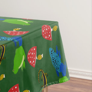 Toalha De Mesa Padrão de Halloween da Floresta Venenosa