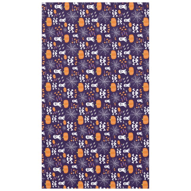 Toalha De Mesa Padrão de Halloween divertido (Frente)
