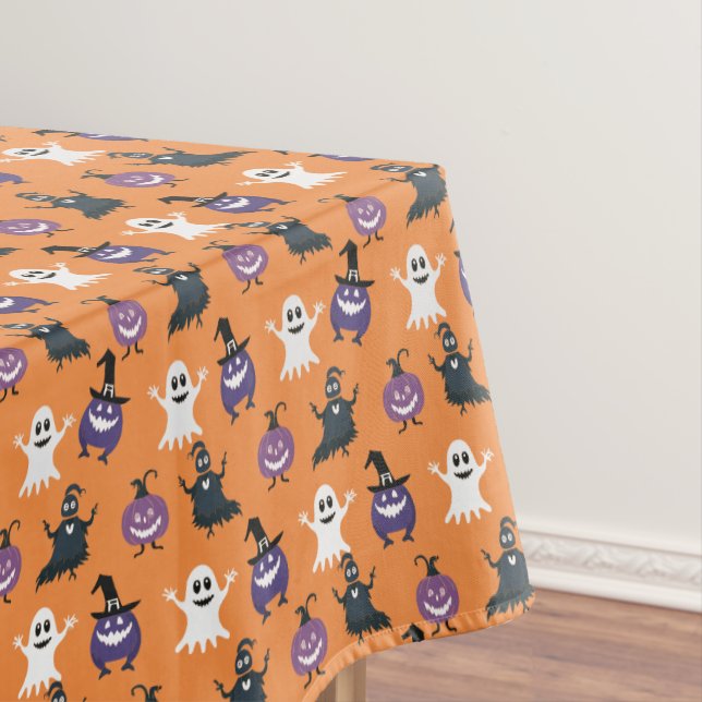 Toalha De Mesa Padrão De Halloween Spooky Em Um (Posição Original)